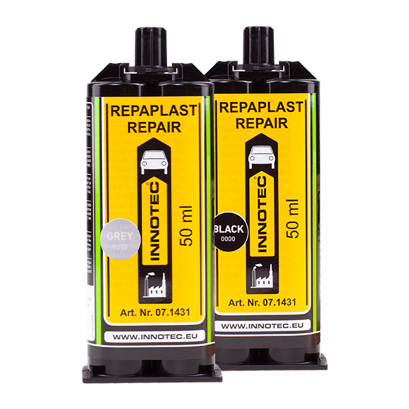 [1593-01] Repaplast Repair - Schwarz (0000) - 2K-Kunststoffkleber (Grau)