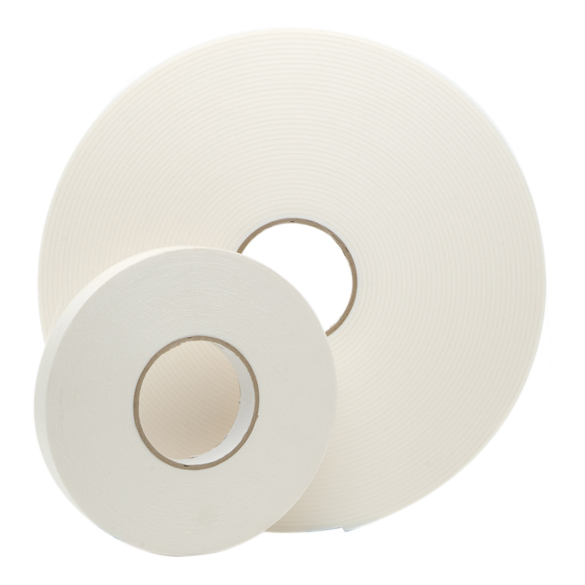 [1607] White Foam Tape - 25 mm breit x 0,8 mm stark - Doppelseitiges PE-Schaumklebeband