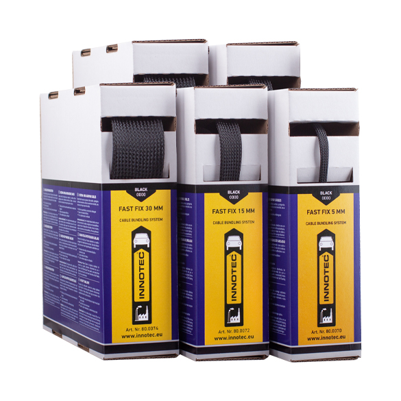 [1732-15] Fast Fix - Schwarz, 15 mm Ø - Kabelschutzschlauch