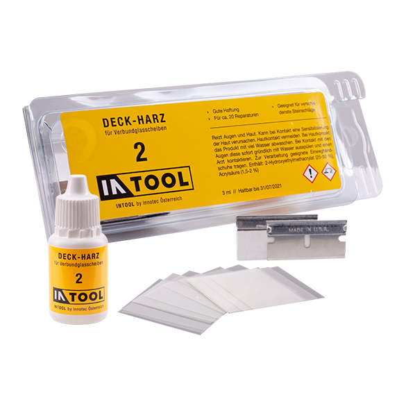 [1943-002] Windschutzscheiben Reparatur Set, Nr. 2, Deck-Harz Set