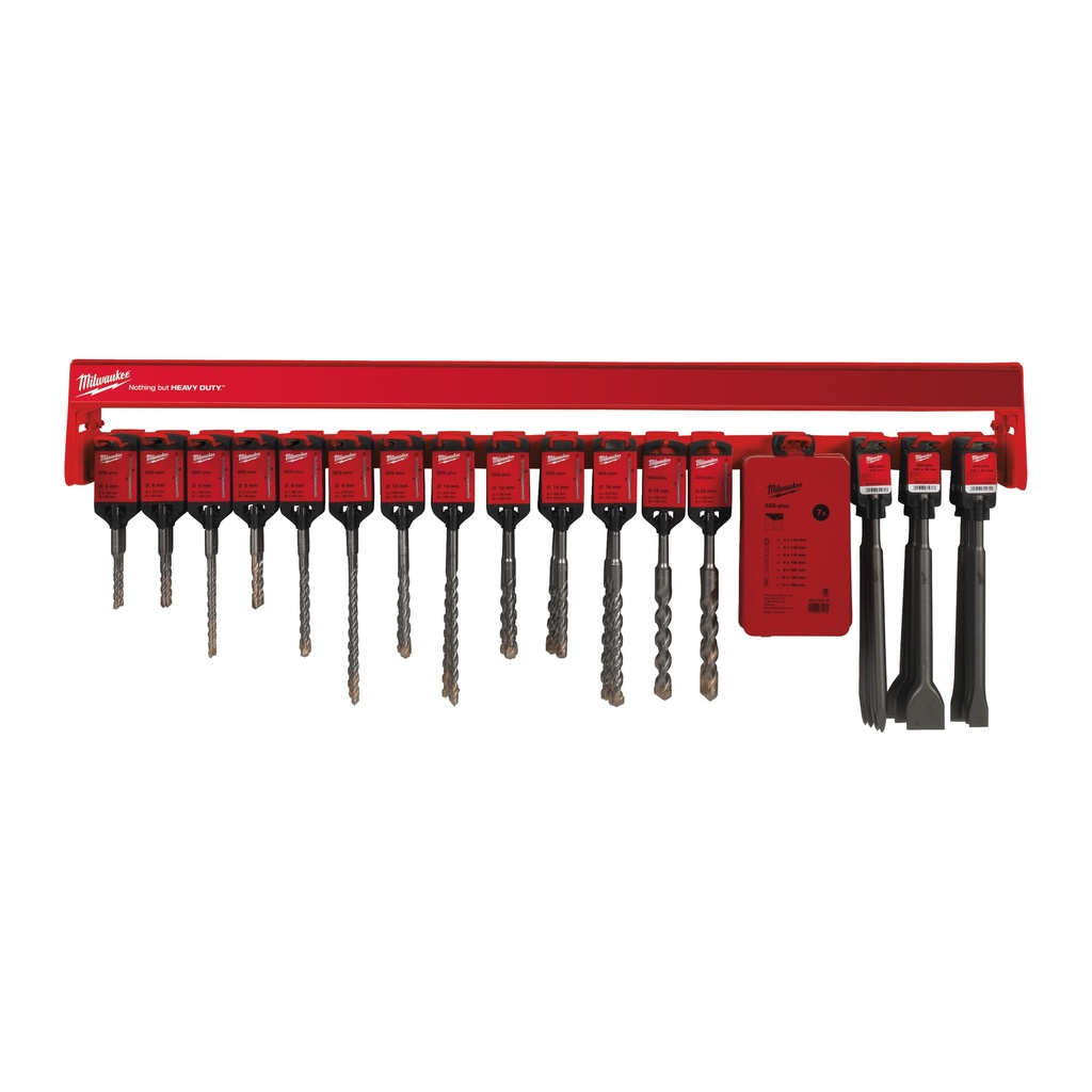[4932430496] MILWAUKEE 1 m Modul - SDS-Plus Bohrer + Meißel