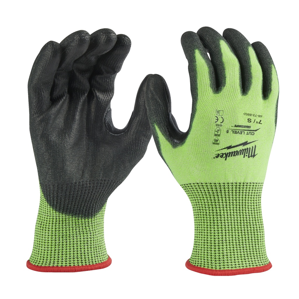 MILWAUKEE Hi-Vis Schnittschutzhandschuhe Klasse 5/E