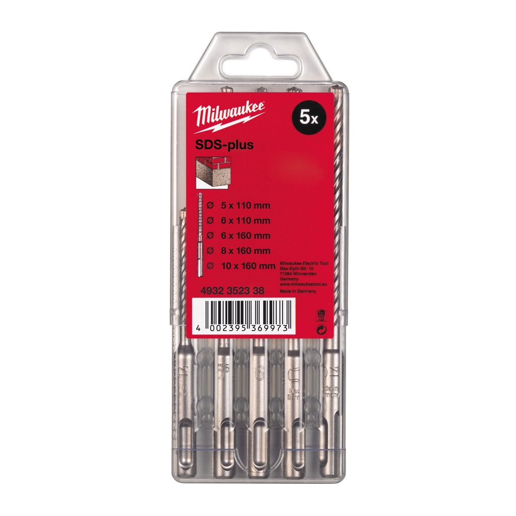 MILWAUKEE Hammerbohrer M2 SDS-Plus Set 5-teilig