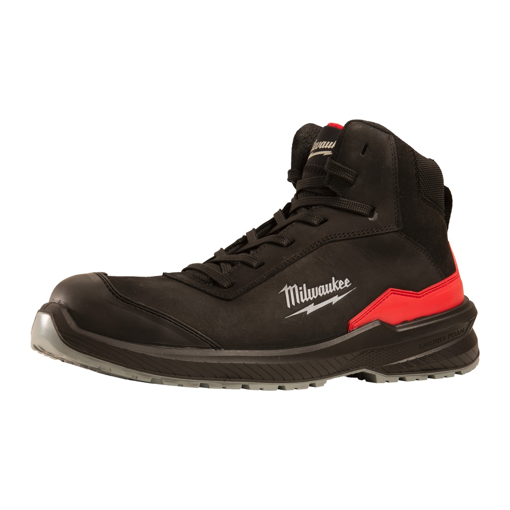 [4932493727] MILWAUKEE FLEXTRED S3S Sicherheits-Schnürstiefel Leder schwarz (Größe 36 (Halbschuh schwarz))