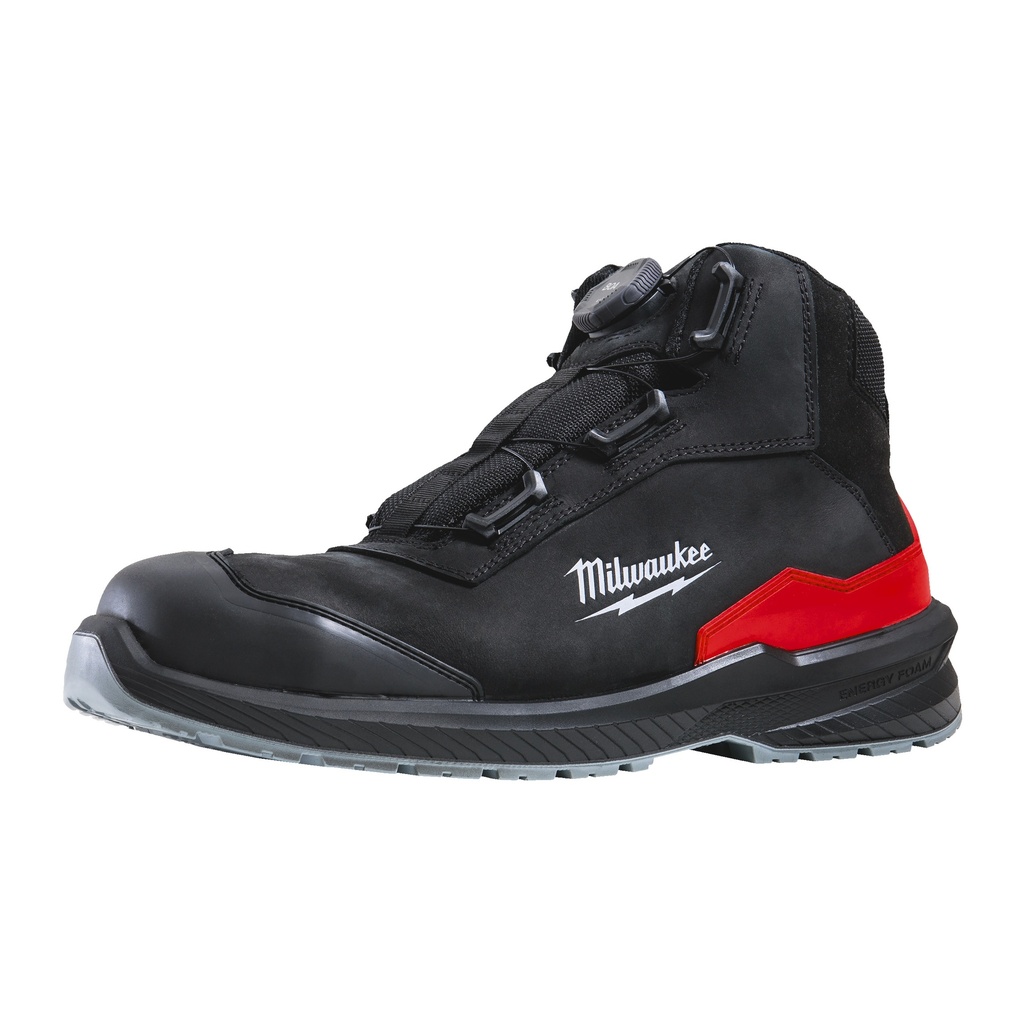 [4932498119] MILWAUKEE FLEXTRED S3S Sicherheits-Stiefel BOA Leder schwarz (Größe 36 (Halbschuh schwarz))