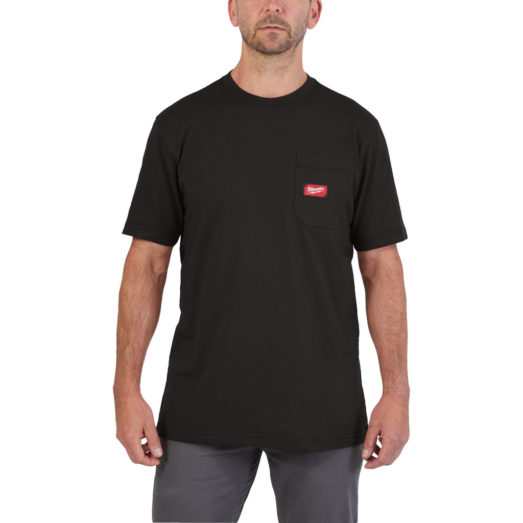[4932493003] MILWAUKEE Arbeits-T-Shirt mit UV-Schutz (Arbeits-T-Shirt schwarz mit UV-Schutz (S), Arbeits-T-Shirt schwarz mit UV-Schutz (S))