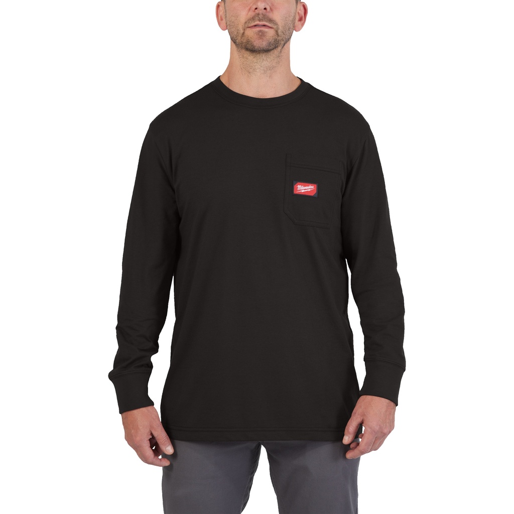 [4932493033] MILWAUKEE Arbeits-Langarm-Shirt mit UV-Schutz (Arbeits-T-Shirt schwarz mit UV-Schutz (S), Arbeits-T-Shirt schwarz mit UV-Schutz (S))