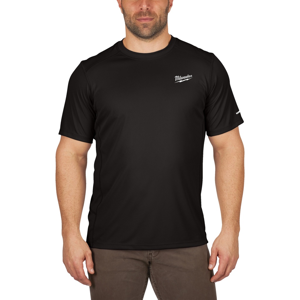 [4932493063] MILWAUKEE Funktions-T-Shirt mit UV-Schutz (Arbeits-T-Shirt schwarz mit UV-Schutz (S), Arbeits-T-Shirt schwarz mit UV-Schutz (S))