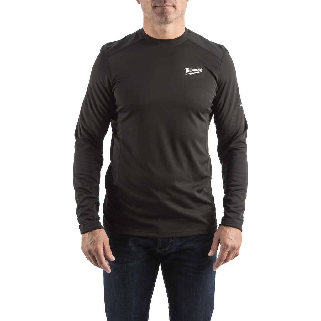 [4932493078] MILWAUKEE Funktions-Langarm-Shirt mit UV-Schutz (Arbeits-T-Shirt schwarz mit UV-Schutz (S), Arbeits-T-Shirt schwarz mit UV-Schutz (S))
