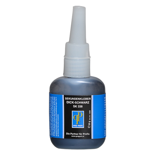 [3308] Pro Part Sekundenkleber Dick "Schwarz" SK 338 Inhalt 20 g