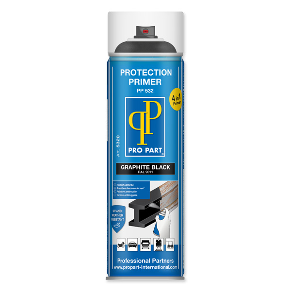 [5320] Pro Part Protection Primer Graphite Black RAL9011 Inhalt 500 ml