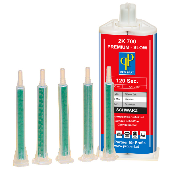 [7008] Pro Part 2K-Kunst. Rep. Schwarz "Slow"  inkl. 5 Mischdüsen