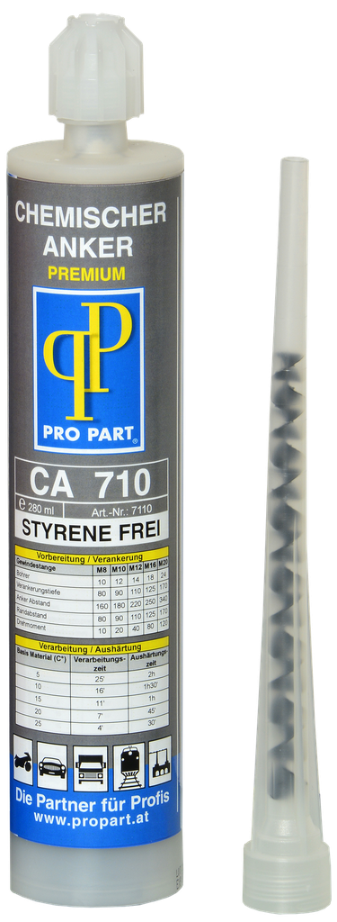 [7110] Pro Part Chemischer Anker Premium Inhalt 280 ml inkl. 1 Mischdüse