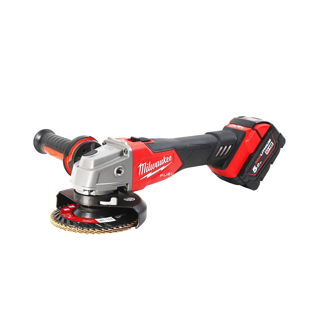 [M18FSAG125X-502X] MILWAUKEE M18FSAG125X-502X Trennschneider (1x M18FSAG125X, 2x M18B5 5.0Ah Akkus, 1x M12-18FC Schnellladegerät)