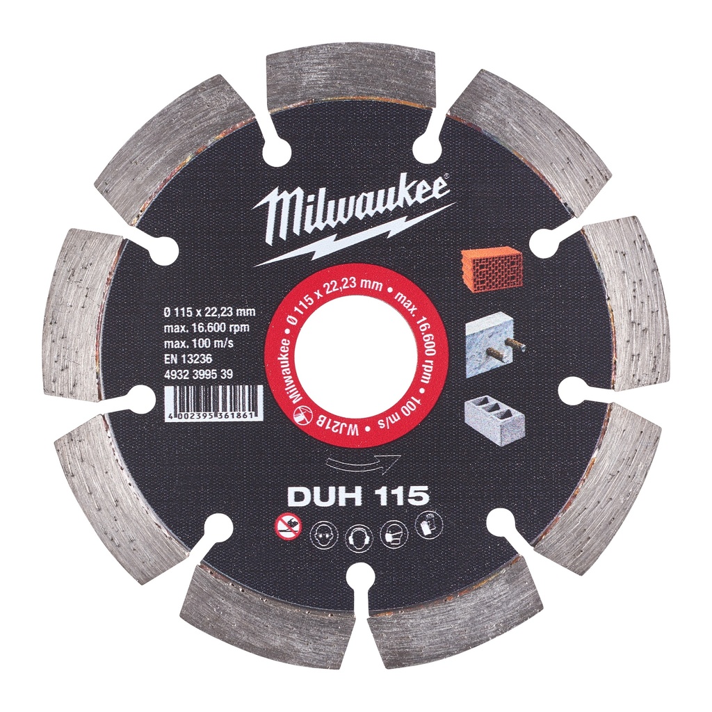 [4932399539] MILWAUKEE Diamanttrennscheibe DUH 115 mm
