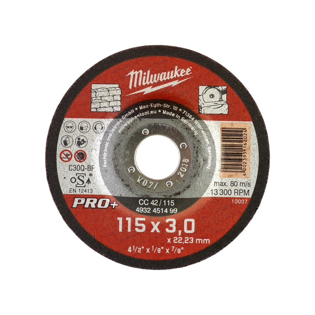 [4932451499] MILWAUKEE Steintrennscheibe PRO+ 115 mm