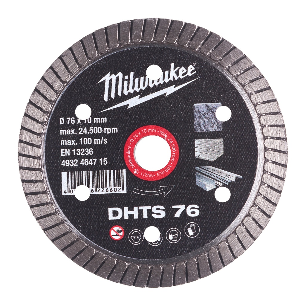 [4932464715] MILWAUKEE Diamanttrennscheibe DHTS 76 mm