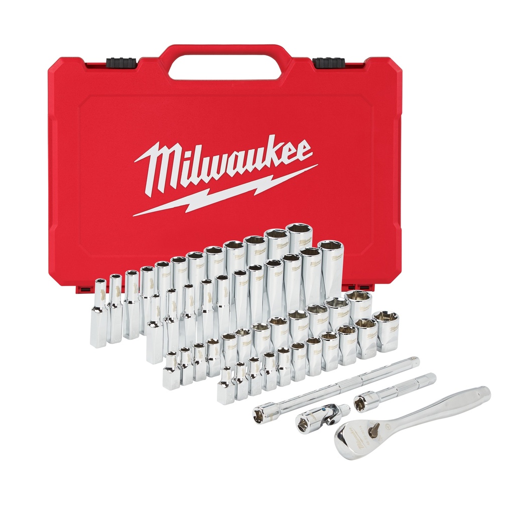 MILWAUKEE Ratschen- und Steckschlüsseleinsatz Set 1/4" imperial & metrisch