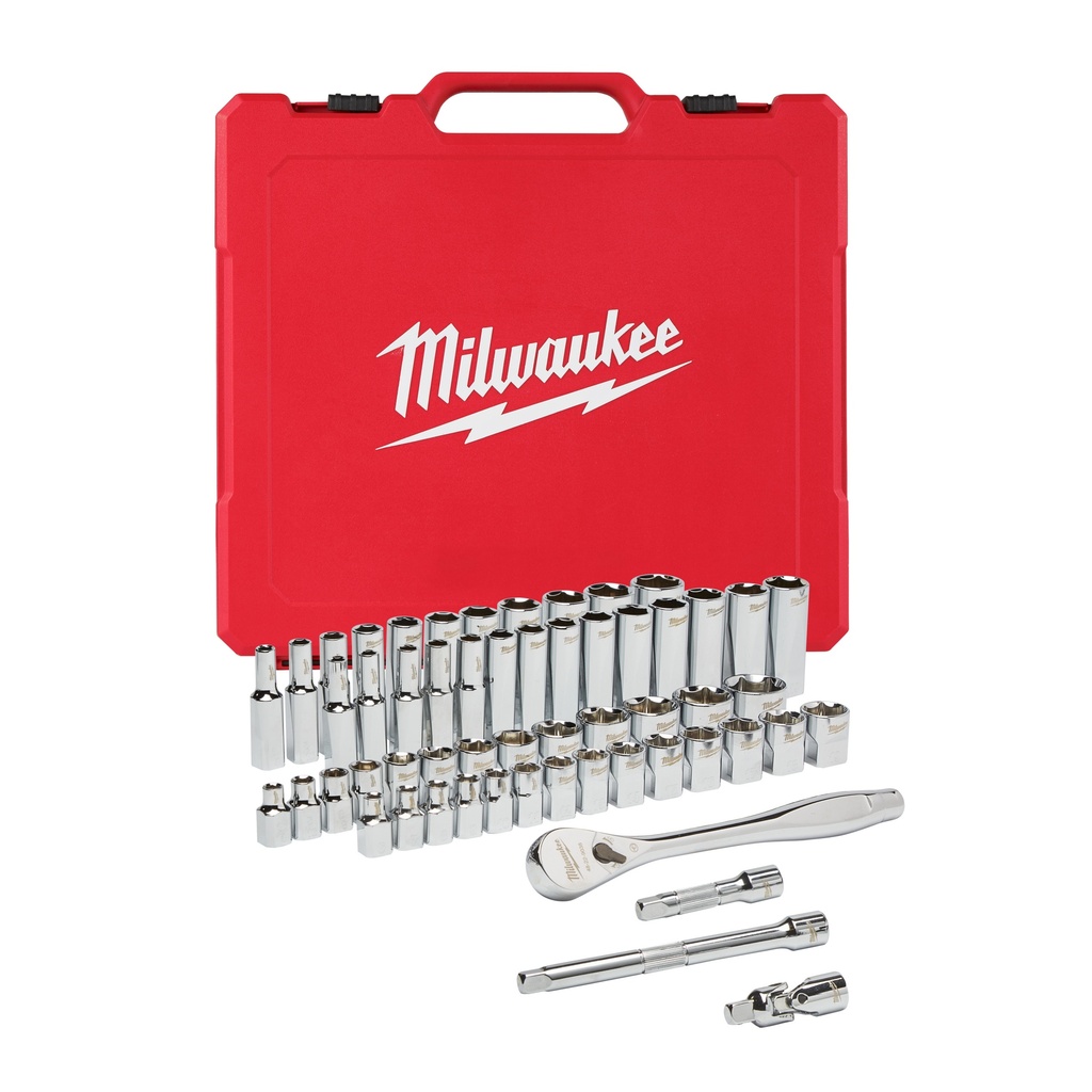 MILWAUKEE Ratschen- und Steckschlüsseleinsatz Set 3/8" imperial & metrisch