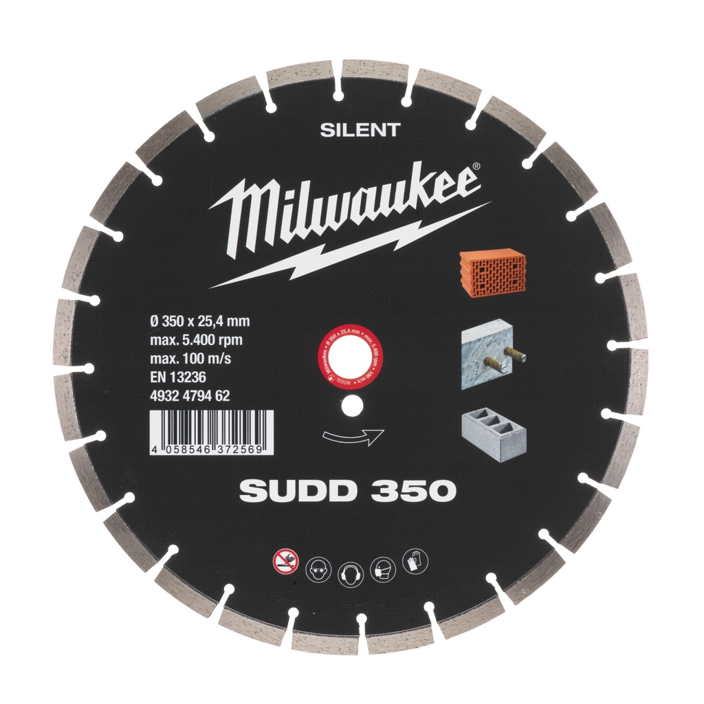 [4932479462] MILWAUKEE Diamanttrennscheibe Silent SUDD 350 mm
