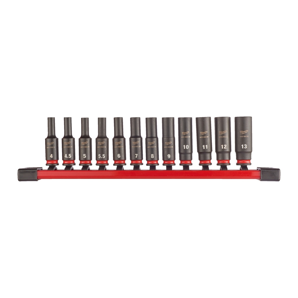 [4932480453] MILWAUKEE SHOCKWAVE Schlagnuss 1/4" lang Set