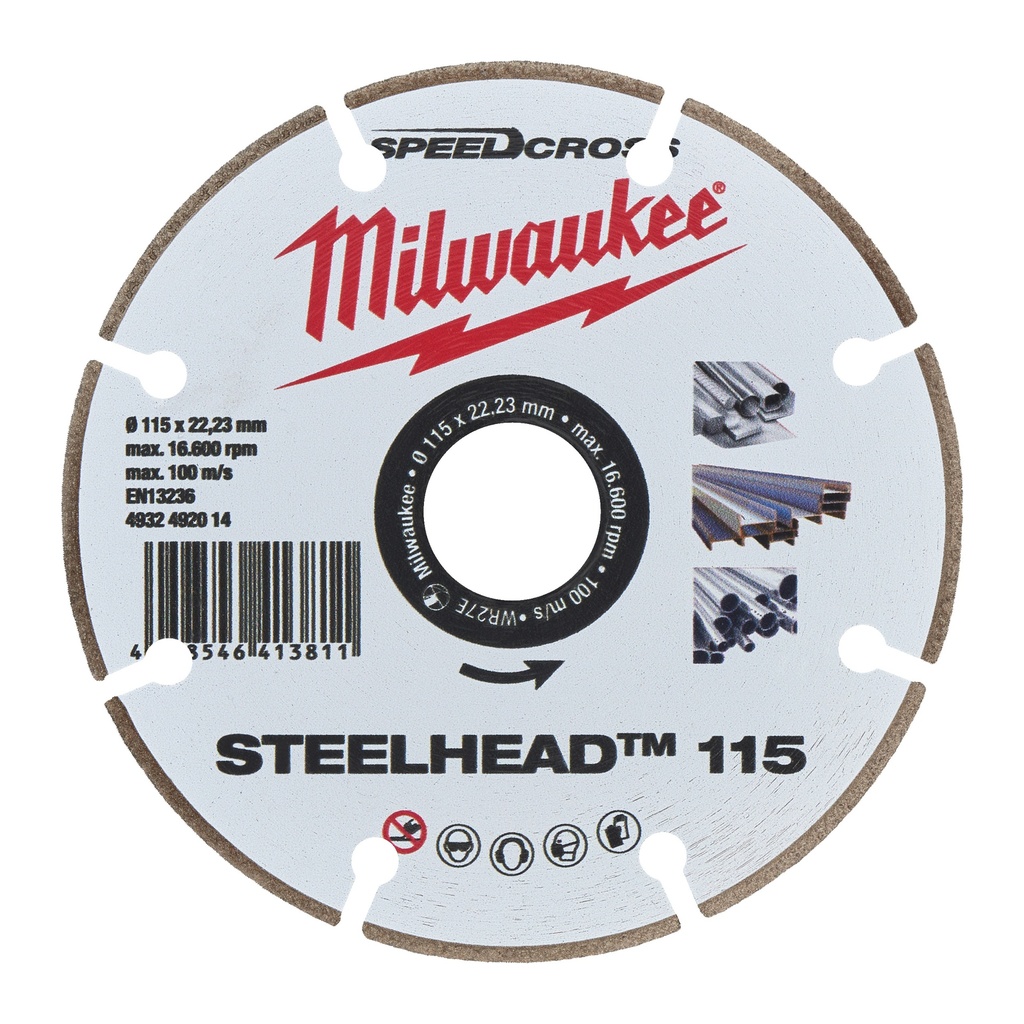 [4932492014] MILWAUKEE Diamanttrennscheibe DH STEELHEAD 115 mm