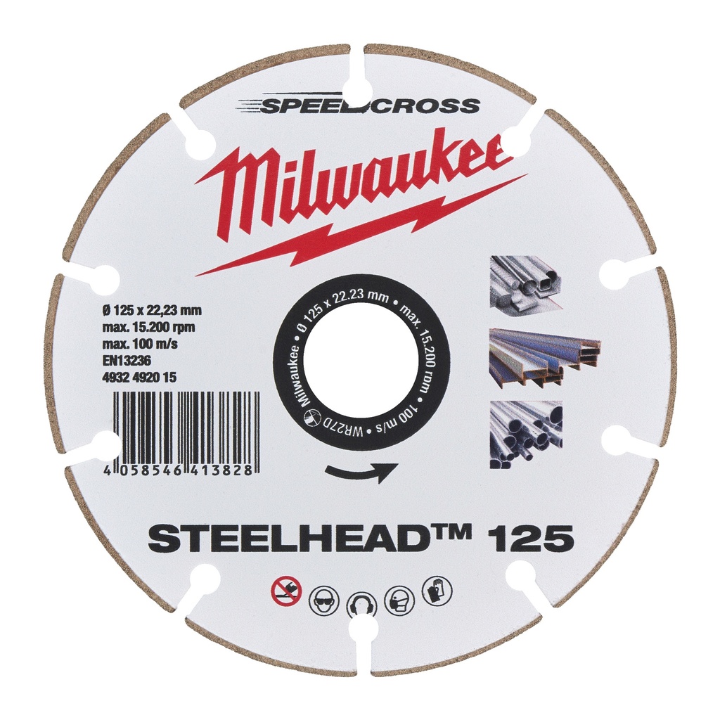 [4932492015] MILWAUKEE Diamanttrennscheibe DH STEELHEAD 125 mm