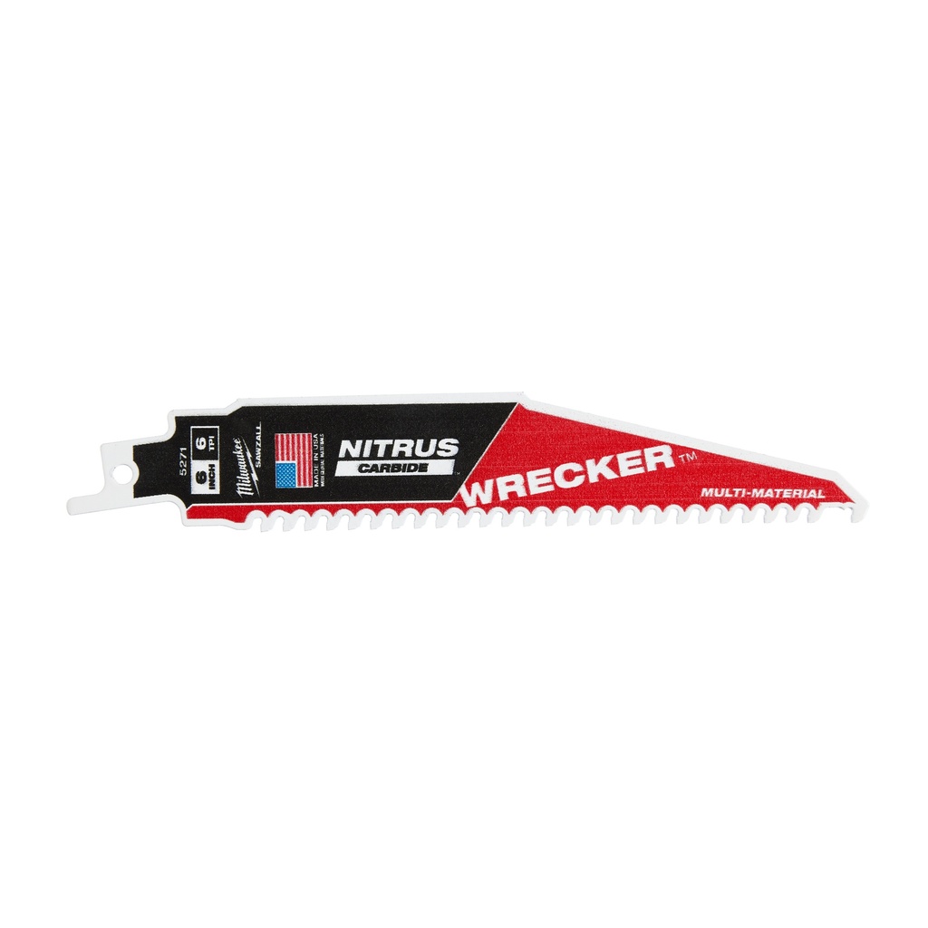 [48475271] MILWAUKEE Säbelsägeblatt THE WRECKER NITRUS HM-bestückt (300 x 4,2 mm (6 TPI) (Säbelsägeblatt für gefrorene Materialien, Edelstahl))