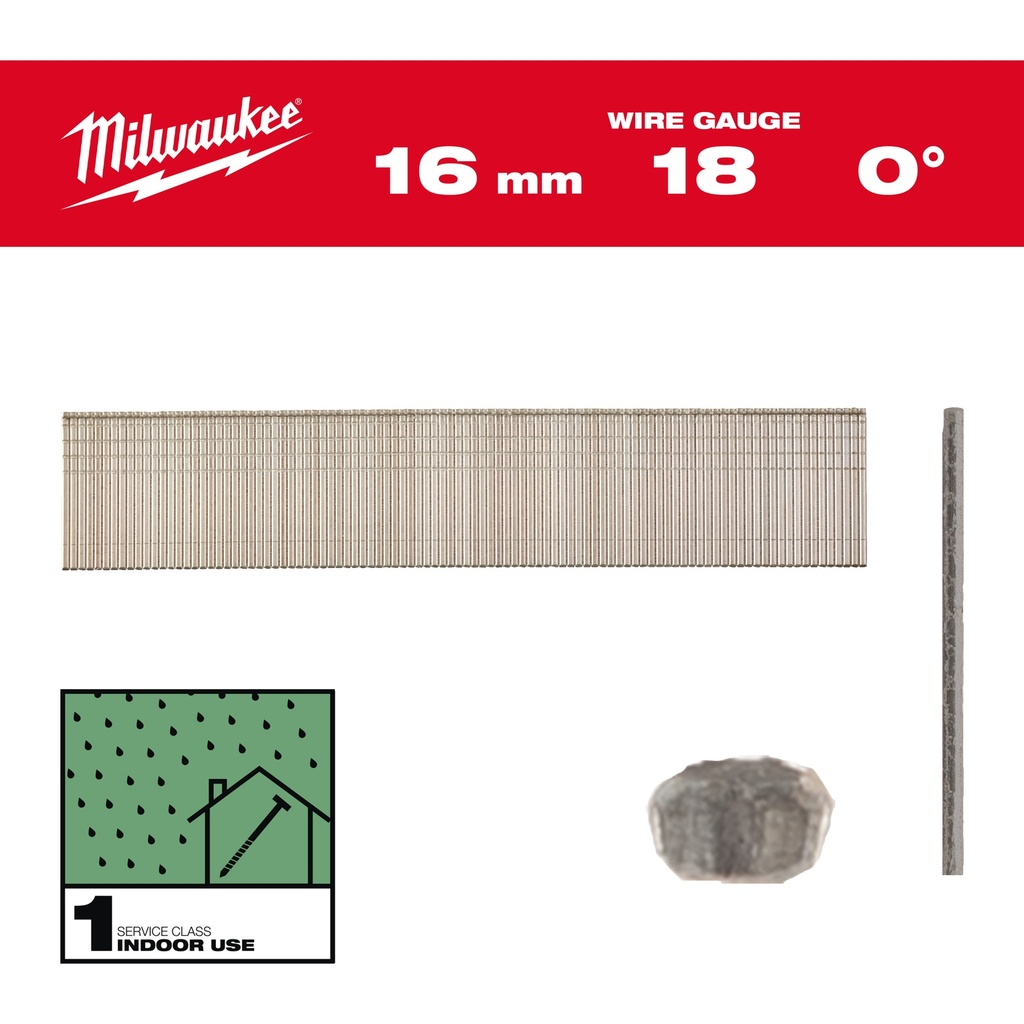 MILWAUKEE Stauchkopf-Nägel 18 Gauge für M18FN18GS & M18CN18GS