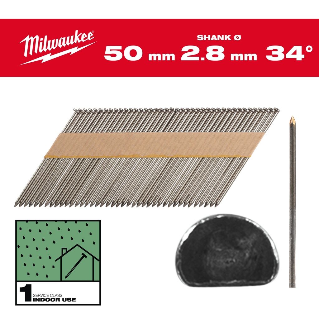 MILWAUKEE D-Kopf-Nägel für M18FFN