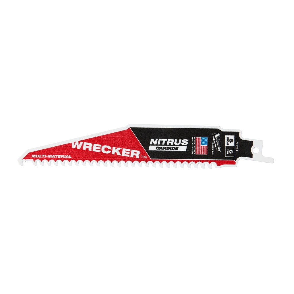 [48475571] MILWAUKEE Säbelsägeblatt THE WRECKER NITRUS HM-bestückt 5er Pack (300 x 4,2 mm (6 TPI) (Säbelsägeblatt für gefrorene Materialien, Edelstahl))