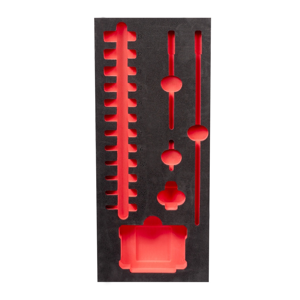 [4932493385] MILWAUKEE Schaumstoffeinlage 1/3 (für SHOCKWAVE 1/4" Schlagnüsse lang für Werkstattwagen 78 cm (Schaumstoffeinlage 1/3))