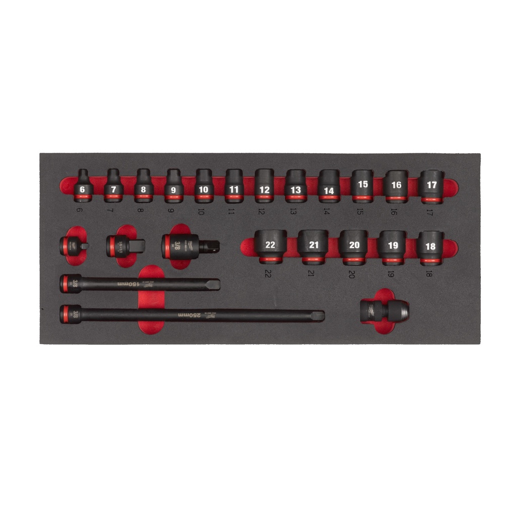 [4932493388] MILWAUKEE 3/8" SHOCKWAVE Schlagnüsse Einlage