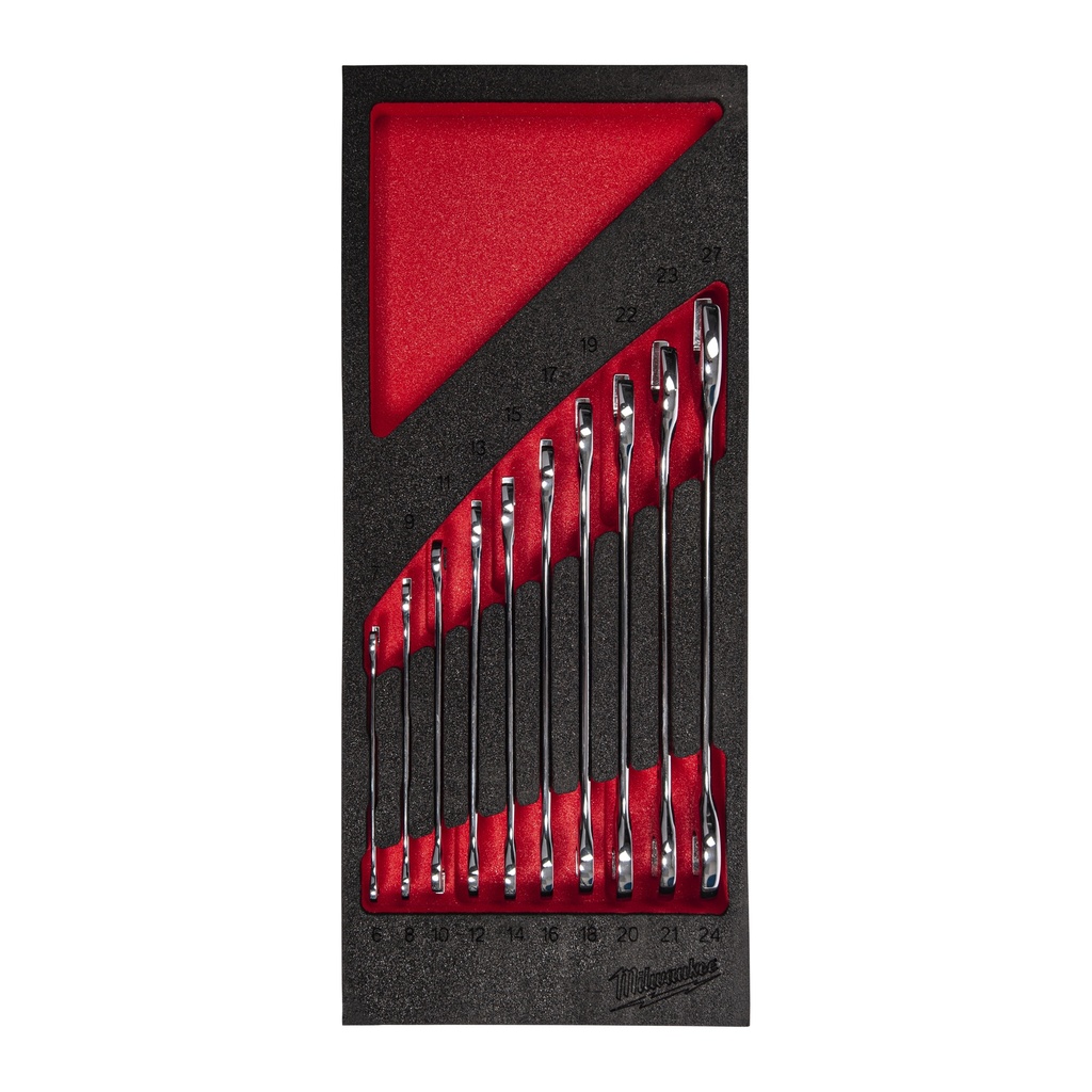 [4932493629] MILWAUKEE Doppel-Maulschlüssel Einlage (4-teilige Einlage für Werkstattwagen 78 cm (VDE Zangen Einlage))