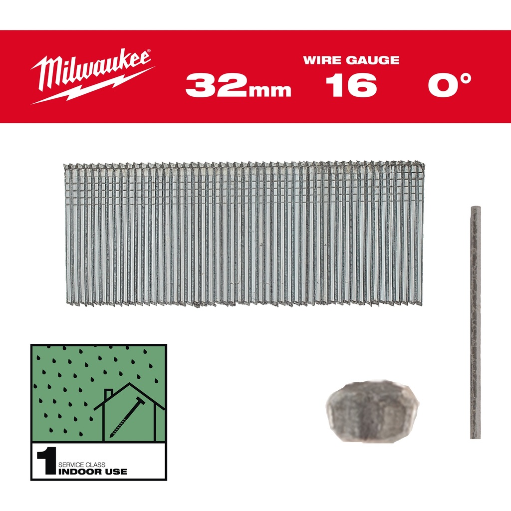 MILWAUKEE Stauchkopf-Nägel 16 Gauge für M18 FN16GS