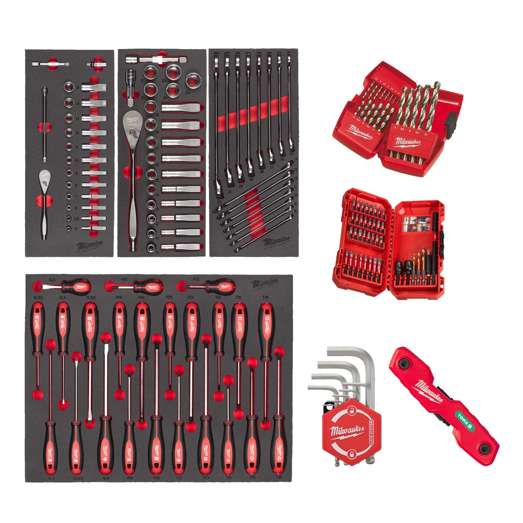 [4932499473] MILWAUKEE Bestücktes Einlagen-Set Universal 170-teilig