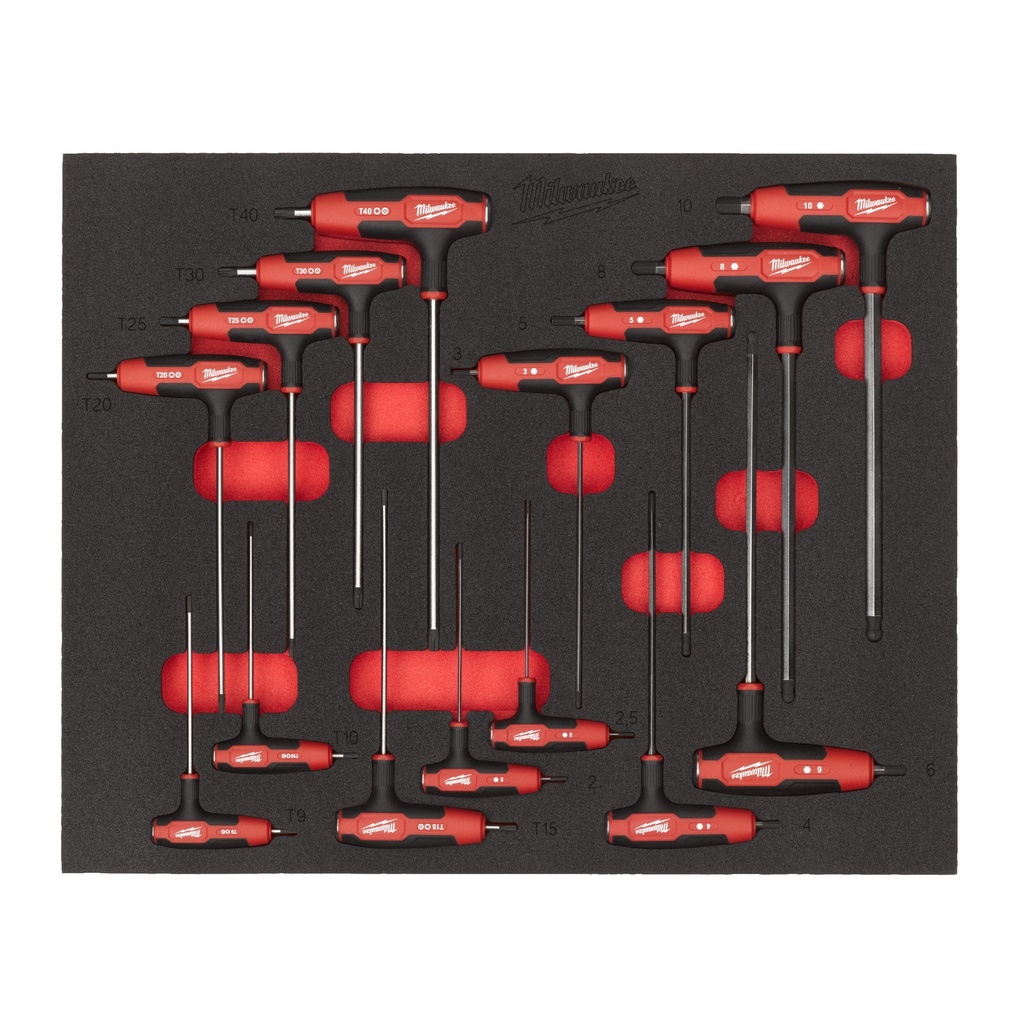 MILWAUKEE gemischte T-Griff mit Softgrip Einlage