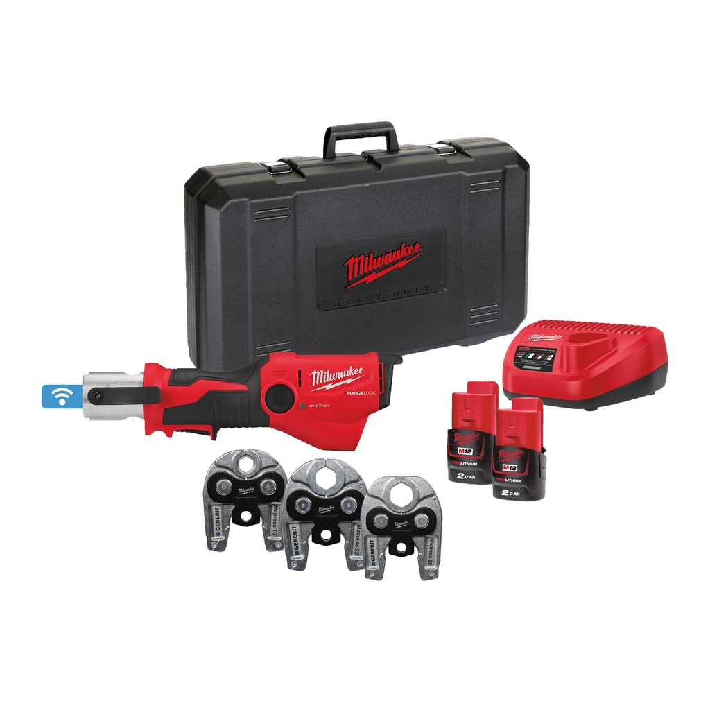 MILWAUKEE M12ONEHPT-202C Geberit Mapress Set